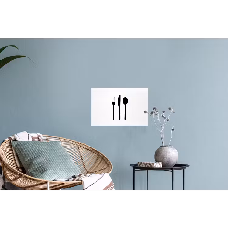 Muursticker - Bestek - Zwart - Simpel — 4