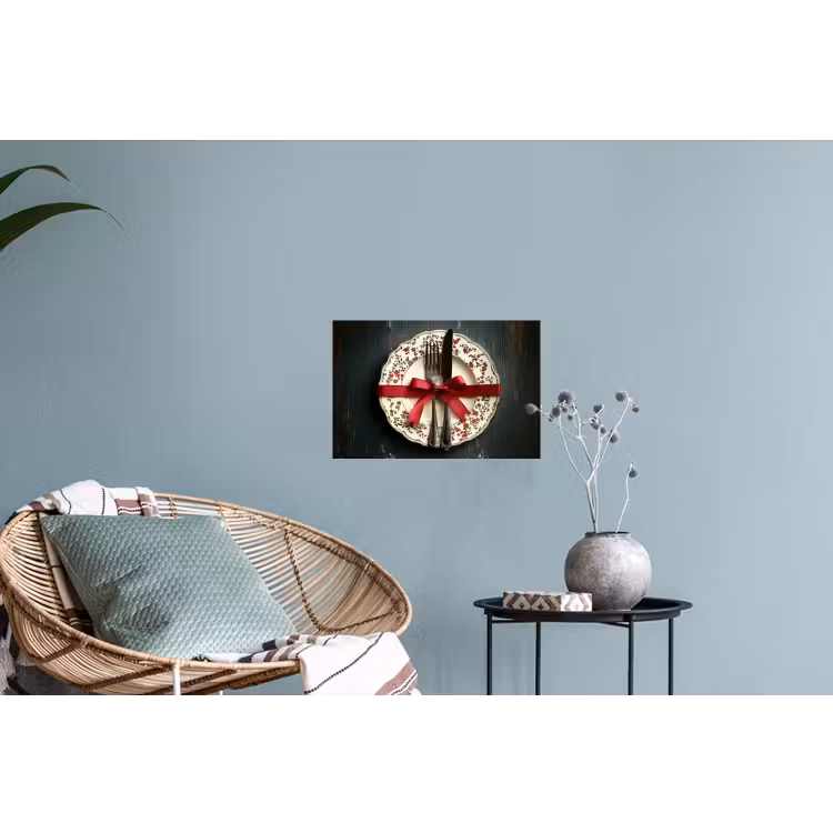 Muursticker - Rood - Strik - Bestek — 4