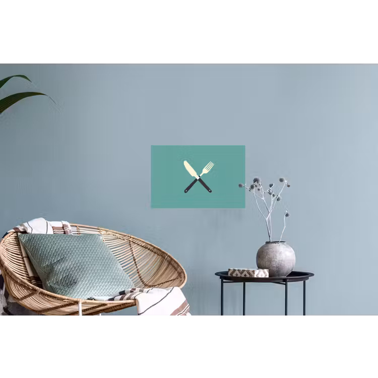 Muursticker - Illustratie - Blauw - Bestek — 4