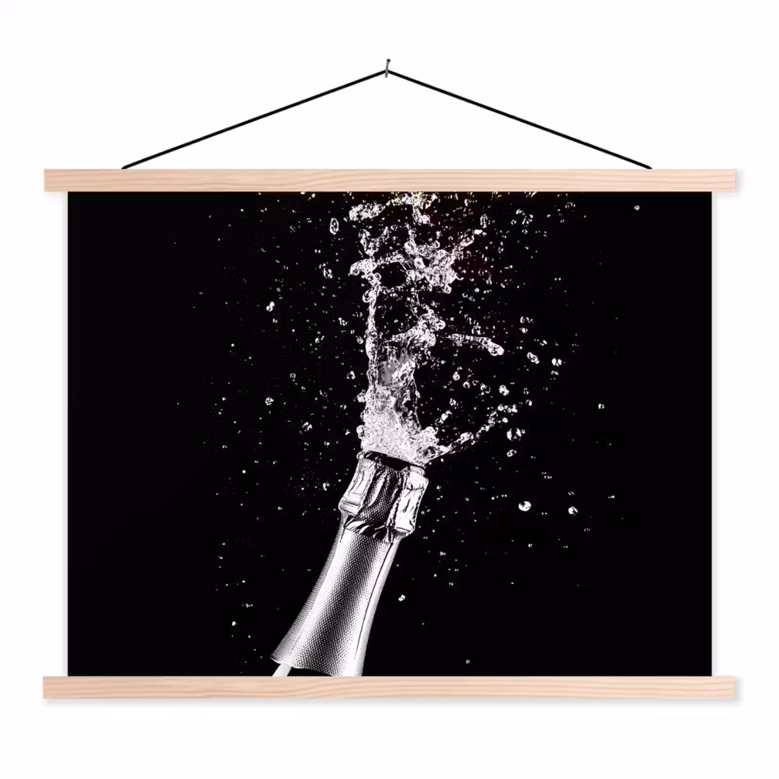 Schoolplaat - Champagne - Zwart - Spetters - Popping — 1