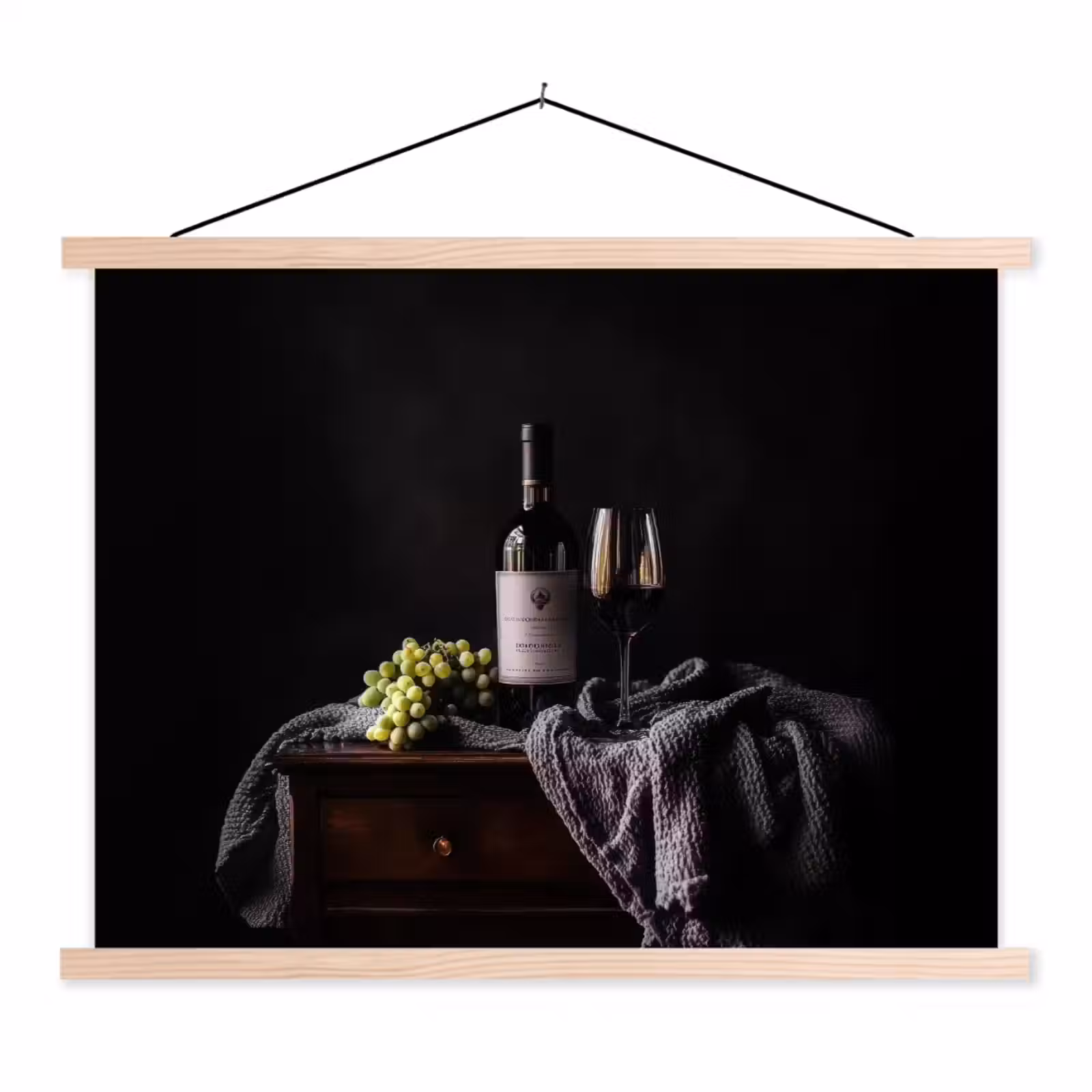 Schoolplaat - Druiven - Wijn - Rood - Tafel — 1