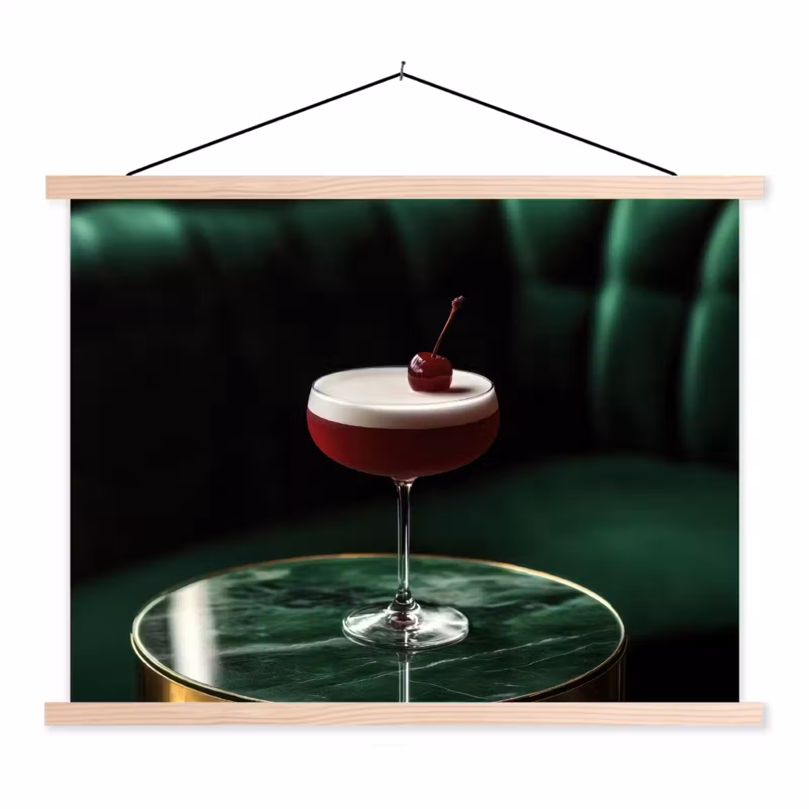 Schoolplaat - Kers - Cocktail - Rood - Marmer — 1