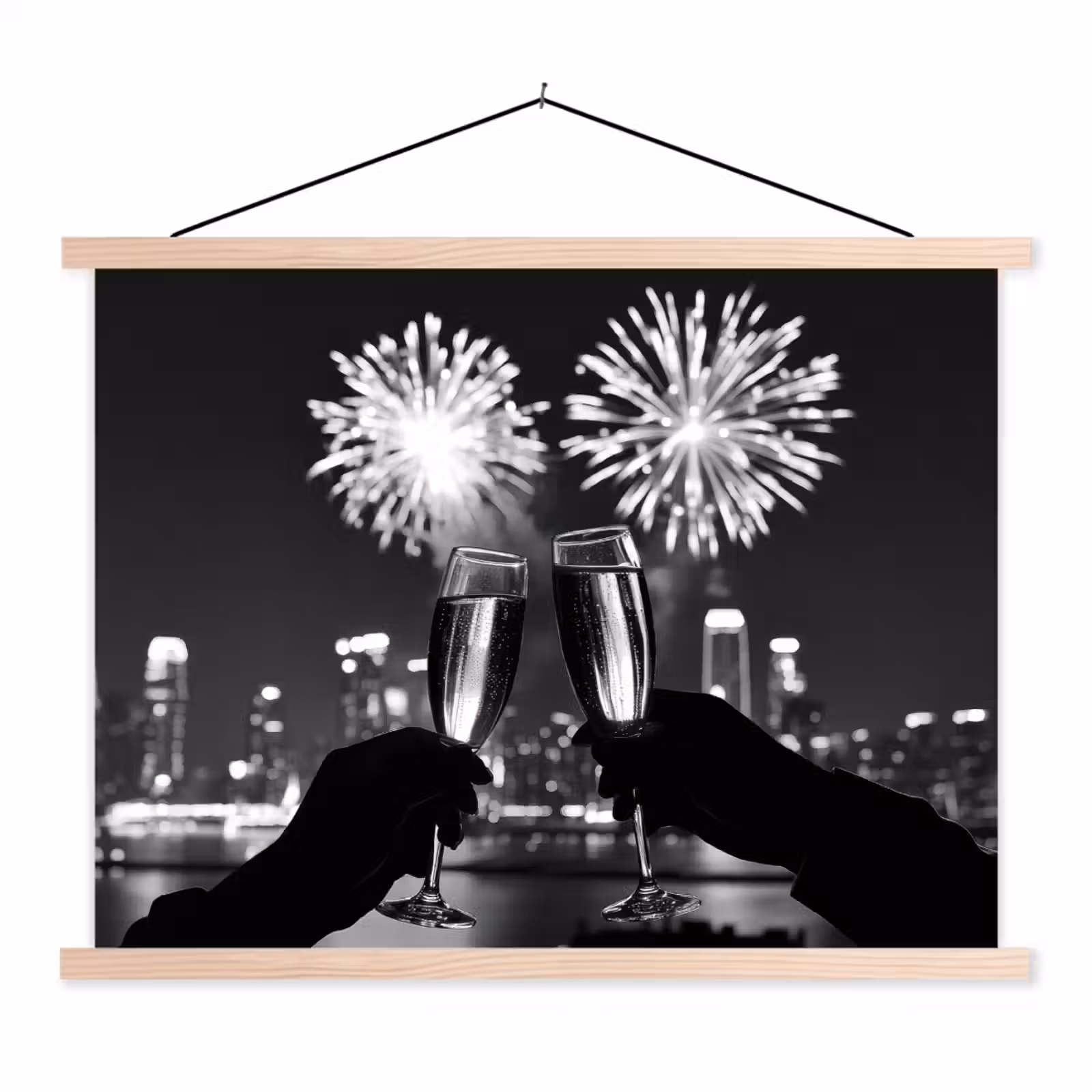 Schoolplaat - Vuurwerk - Proosten - Skyline - Champagne — 1