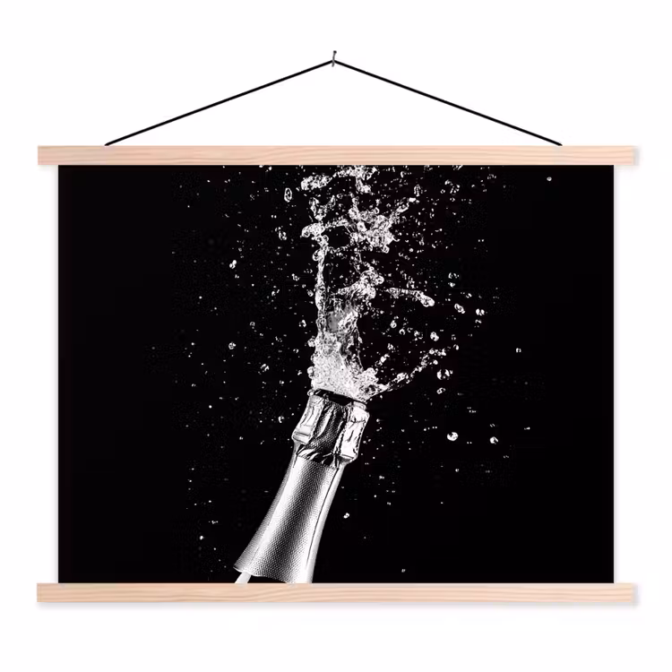 Schoolplaat - Champagne - Zwart - Spetters - Popping — 1