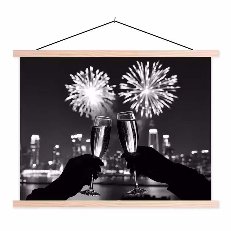 Schoolplaat - Vuurwerk - Proosten - Skyline - Champagne — 1