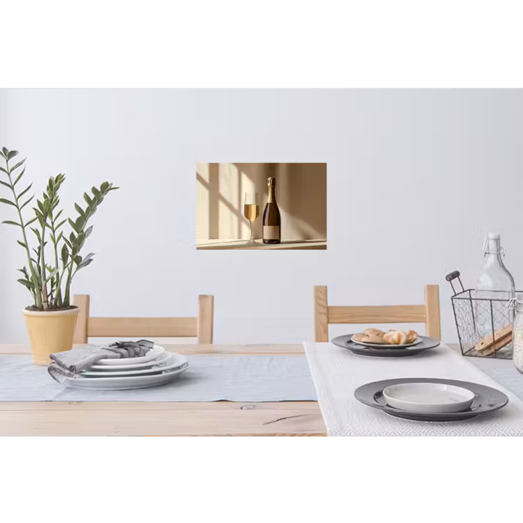 Muursticker - Champagne - Beige - Schaduw - Bubbels — 3