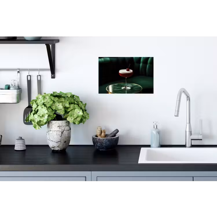 Muursticker - Kers - Cocktail - Rood - Marmer — 2