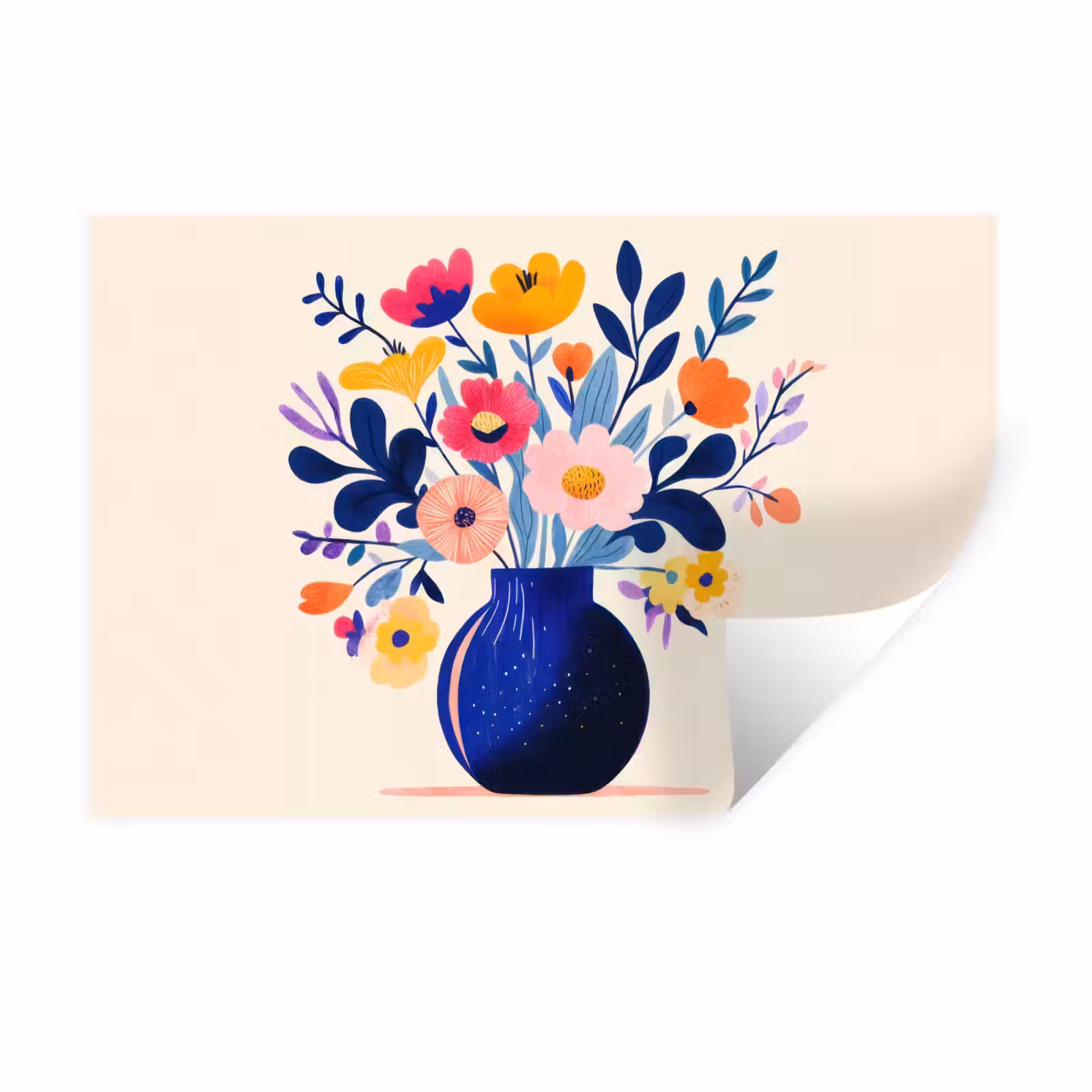 Muursticker - Vaas - Bloemen - Boeket — 1