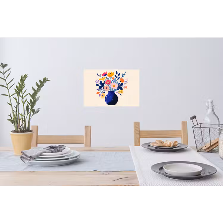 Muursticker - Vaas - Bloemen - Boeket — 3