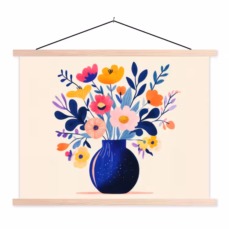 Schoolplaat - Vaas - Bloemen - Boeket — 1