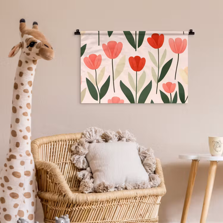 Wandkleed - Tulpen - Modern - Roze — 5