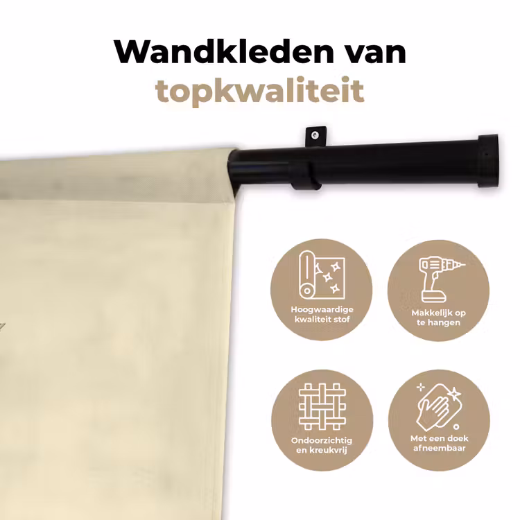 Wandkleed - Illustratie - Zwart - Roos — 3