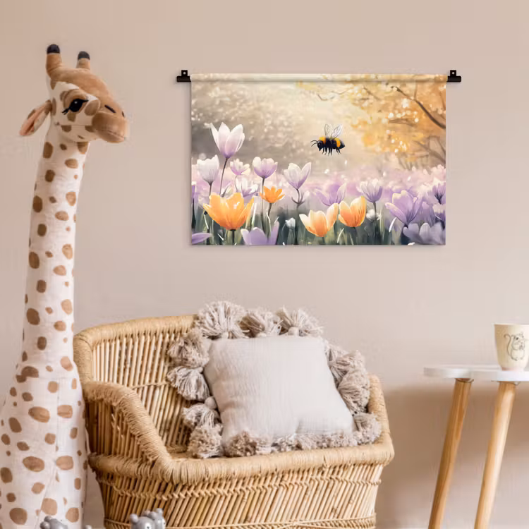 Wandkleed - Viooltjes - bij - Zonlicht — 5