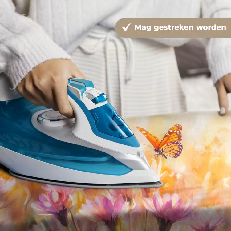 Wandkleed - Vlinders - Oranje - Bloemen — 6