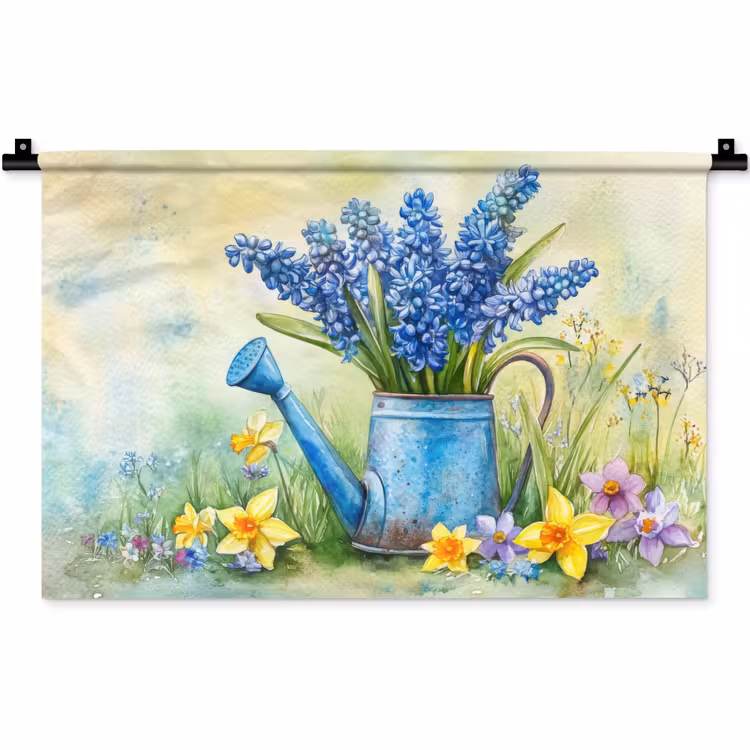 Wandkleed - Gieter - Lavendel - Bloesems — 1