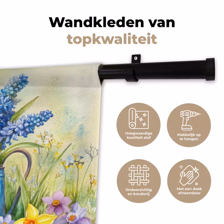 Wandkleed - Lavendelbloemen - Quote - Gieter — 3