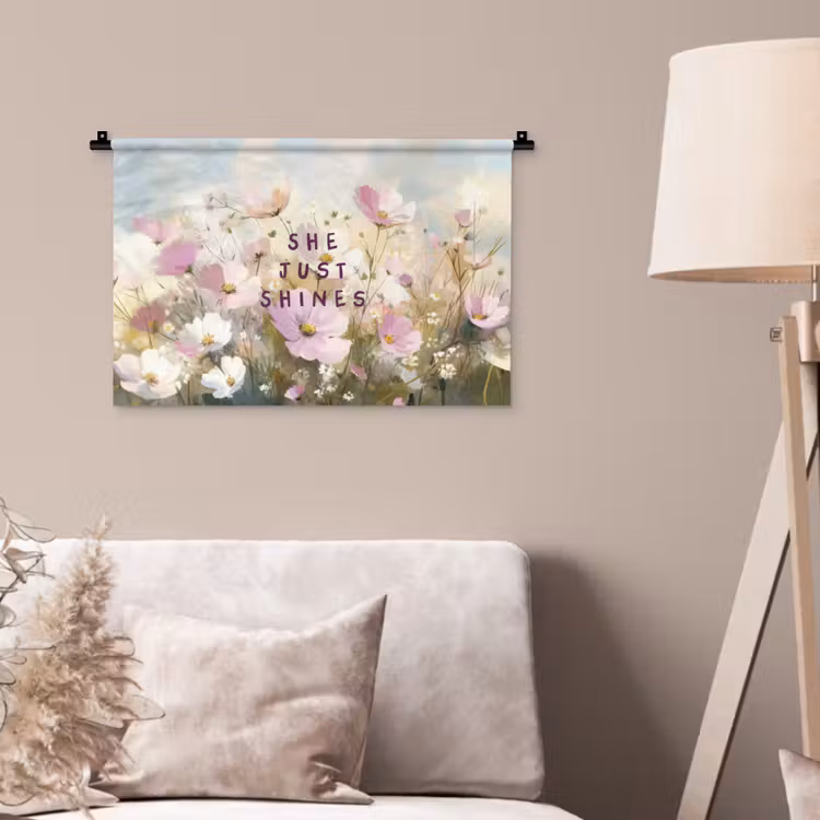Wandkleed - Quote - Bloemen - Schilderachtig — 2