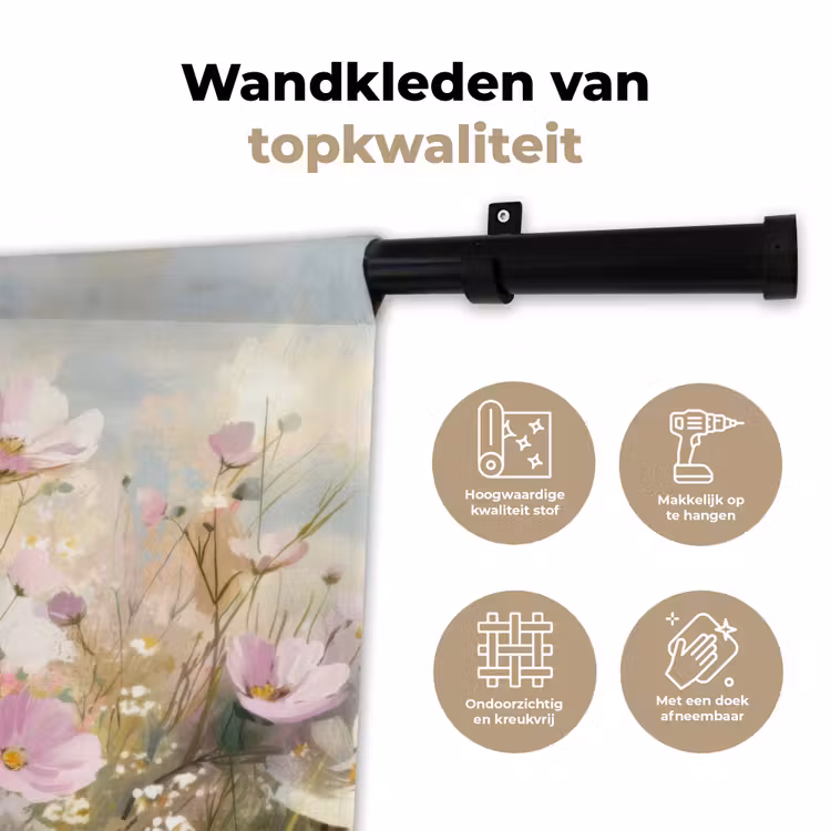 Wandkleed - Quote - Bloemen - Schilderachtig — 3