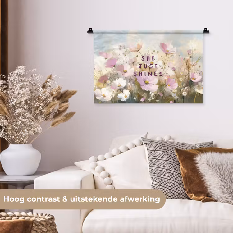 Wandkleed - Quote - Bloemen - Schilderachtig — 4