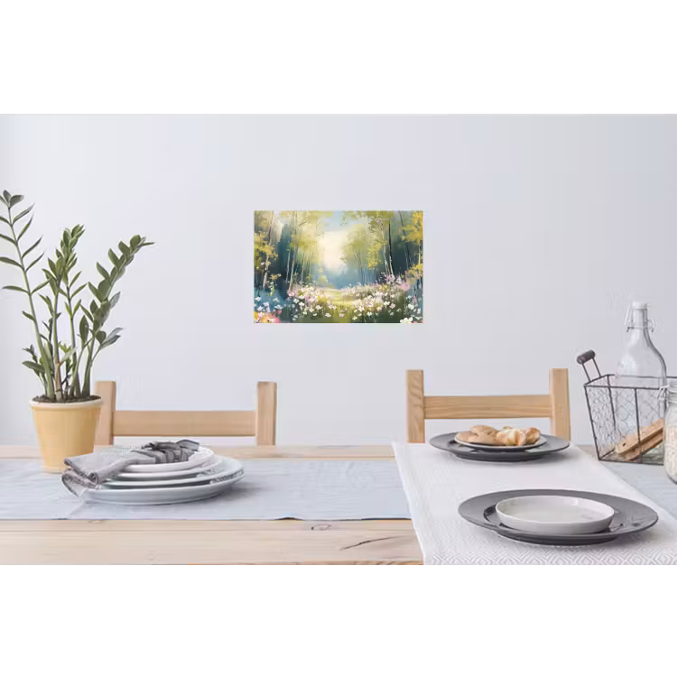Muursticker - Bos - Schilderstijl - Kleurrijk — 3