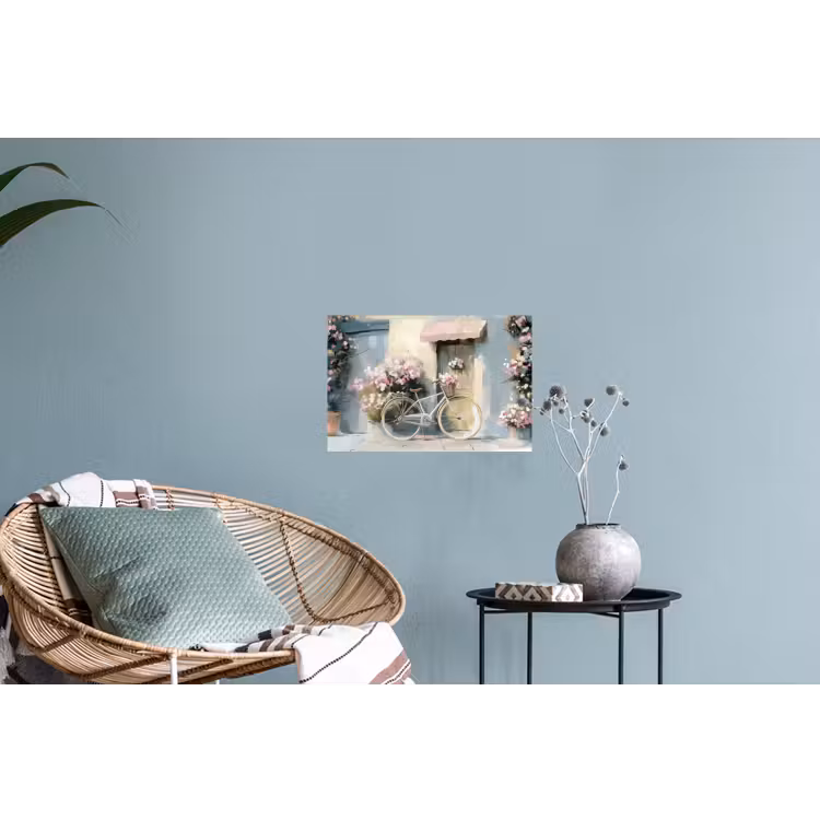 Muursticker - Fiets - Pastelkleuren - Bloemen — 4