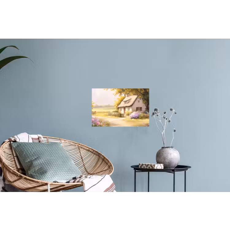 Muursticker - Huisje - Hout - Bloemen — 4