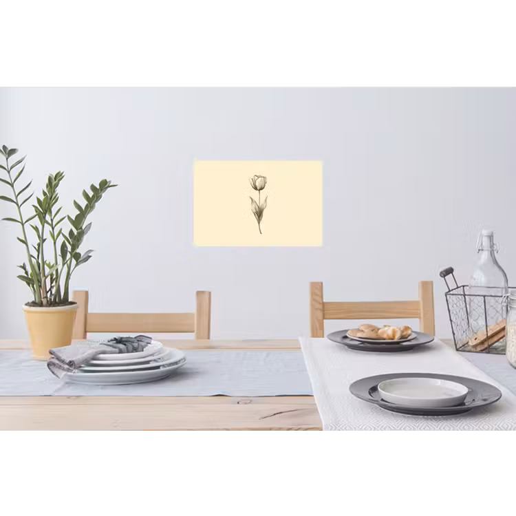 Muursticker - Illustratie - Tulp - Zwart — 3