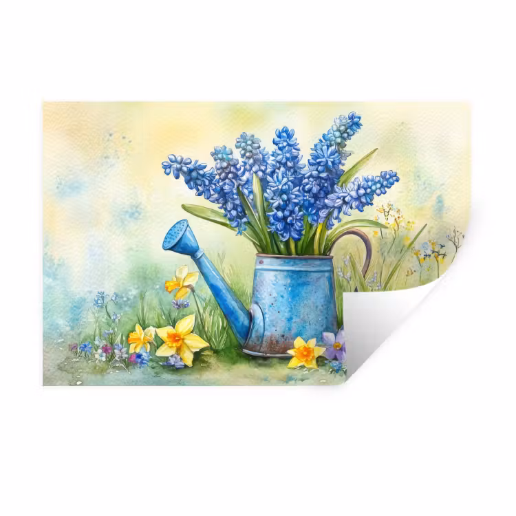 Muursticker - Gieter - Lavendel - Bloesems — 1
