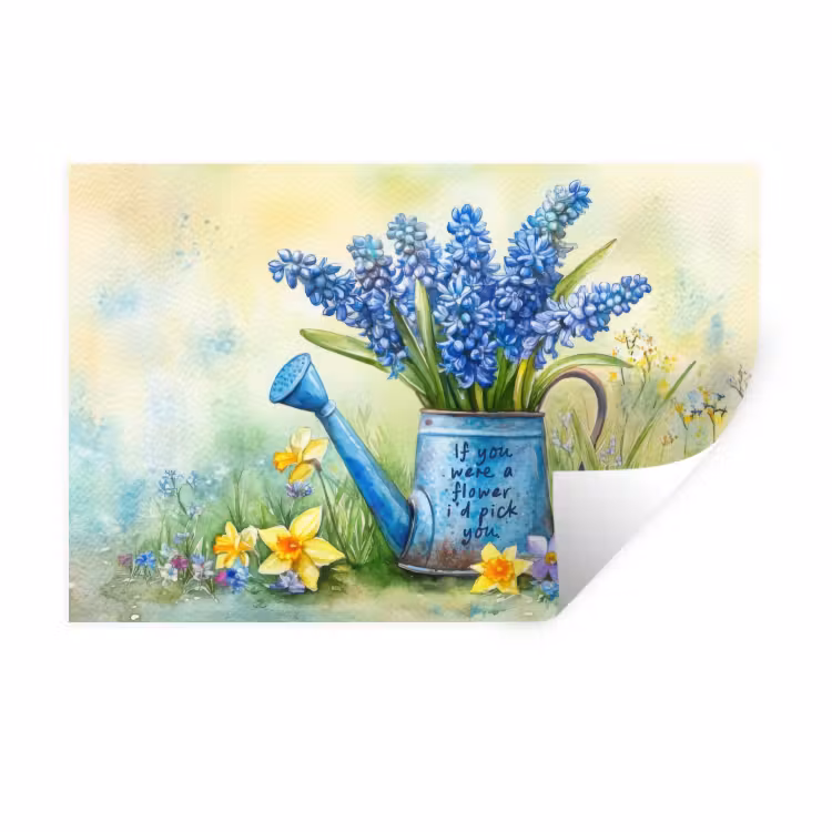 Muursticker - Lavendelbloemen - Quote - Gieter — 1