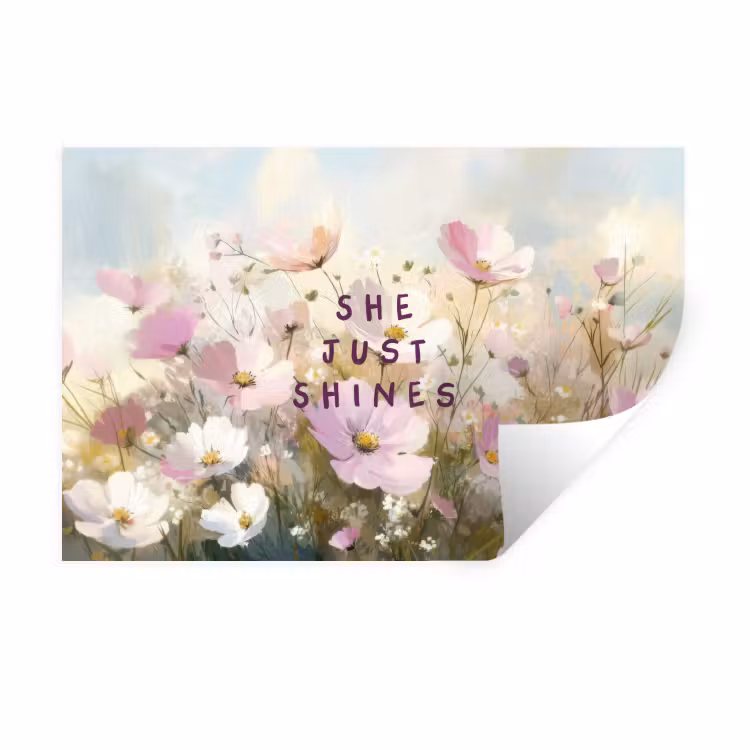 Muursticker - Quote - Bloemen - Schilderachtig — 1