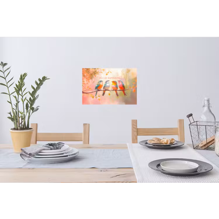 Muursticker - Vogels - Tak - Quote - Roze — 3