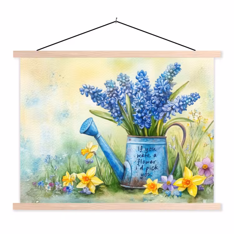 Schoolplaat - Lavendelbloemen - Quote - Gieter — 1