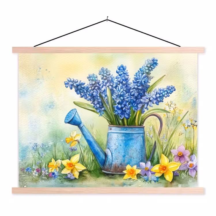 Schoolplaat - Gieter - Lavendel - Bloesems — 1