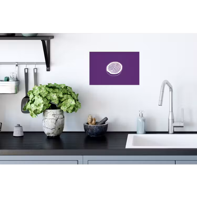 Muursticker - Passievrucht - Zaadjes - Paars - Minimalistisch — 2