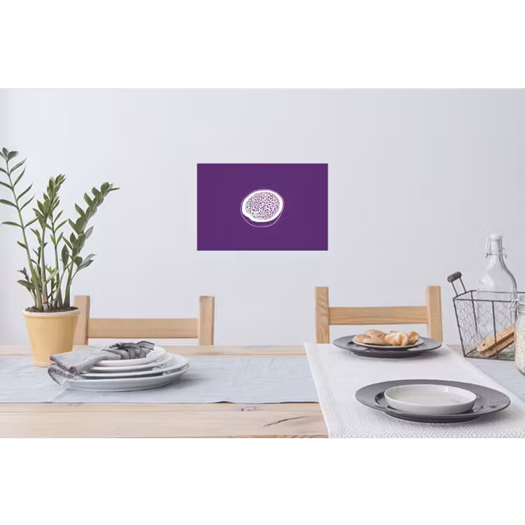 Muursticker - Passievrucht - Zaadjes - Paars - Minimalistisch — 3