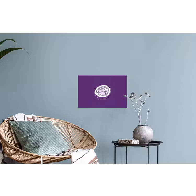 Muursticker - Passievrucht - Zaadjes - Paars - Minimalistisch — 4