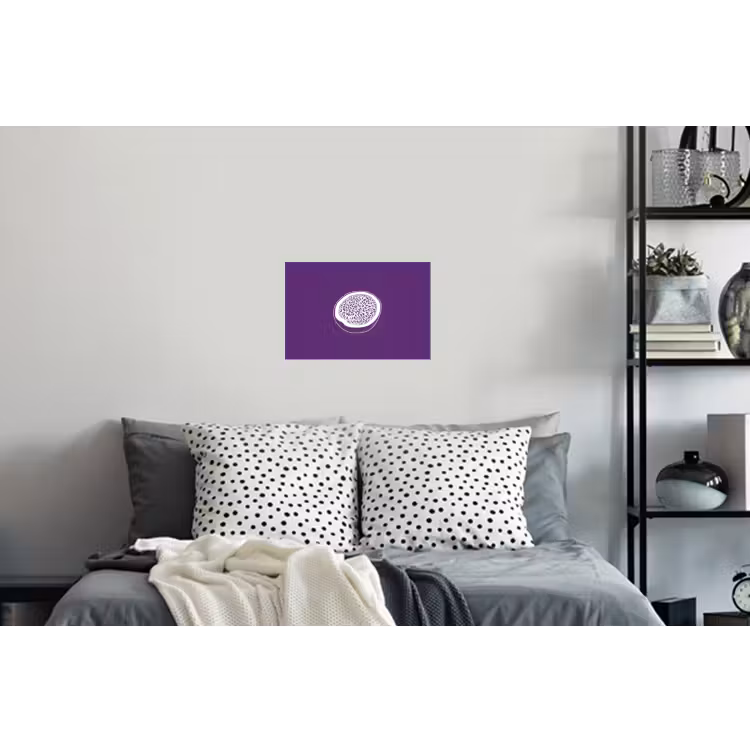 Muursticker - Passievrucht - Zaadjes - Paars - Minimalistisch — 5