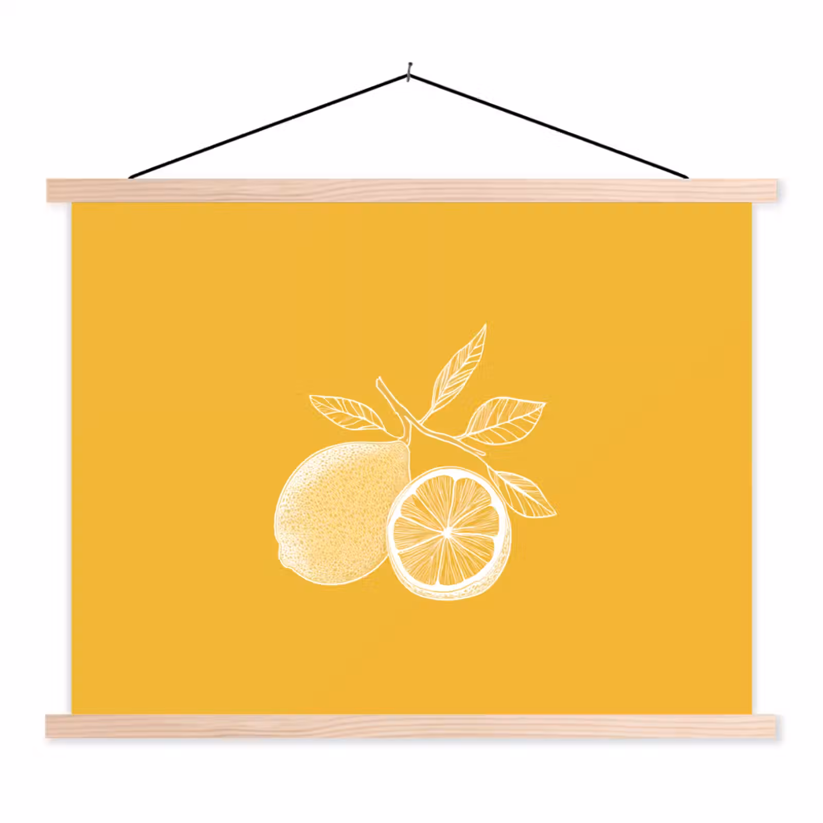 Schoolplaat - Citroenen - Illustratie - Minimalistisch - Geel — 1