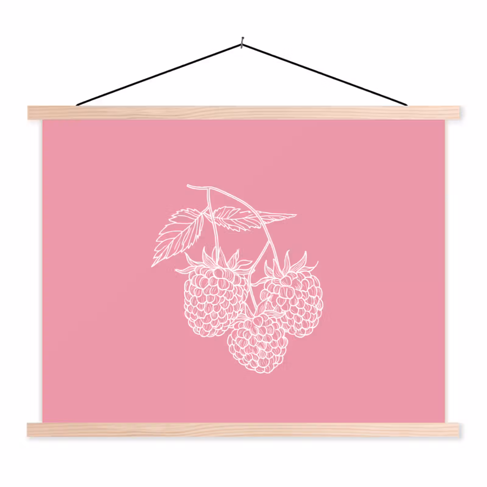 Schoolplaat - Frambozen - Steel - Getekend - Roze — 1