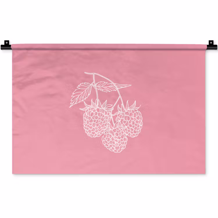 Wandkleed - Frambozen - Steel - Getekend - Roze — 1