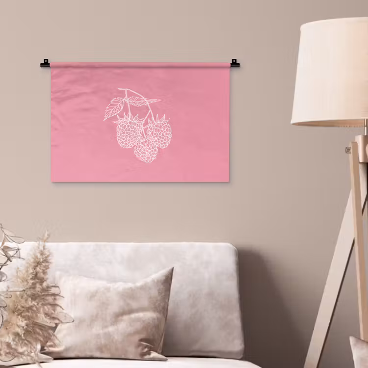 Wandkleed - Frambozen - Steel - Getekend - Roze — 2