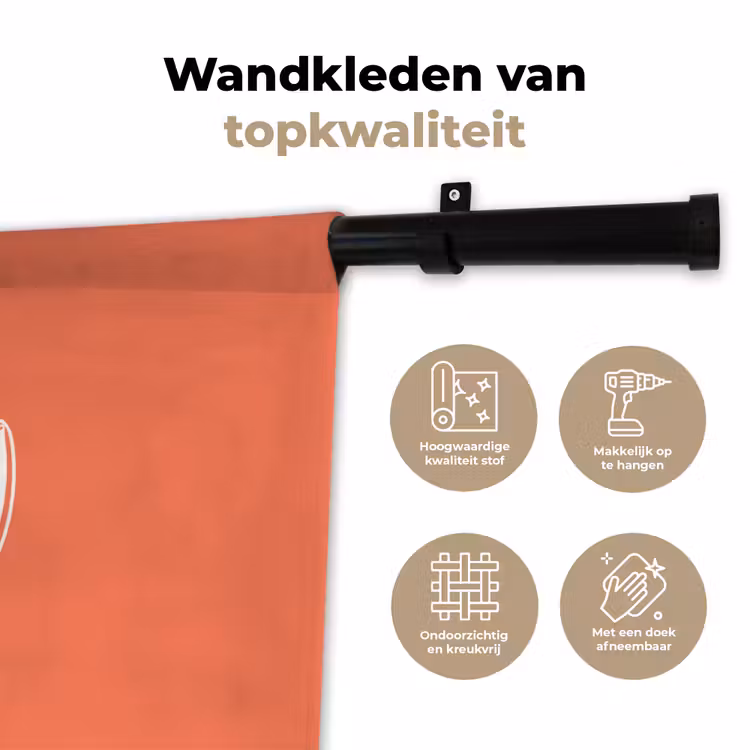 Wandkleed - Watermeloen - Lijnen - Koraalrood — 3
