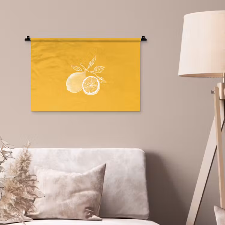 Wandkleed - Citroenen - Illustratie - Minimalistisch - Geel — 2