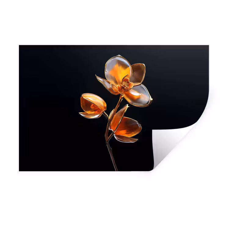 Muursticker - Bloem - Orchidee - Oranje — 1