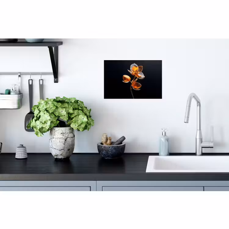 Muursticker - Bloem - Orchidee - Oranje — 2