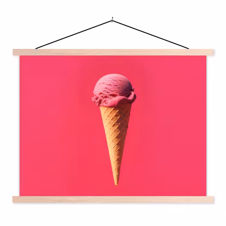 Schoolplaat - Schepijs - Roze - Hoorntje — 1