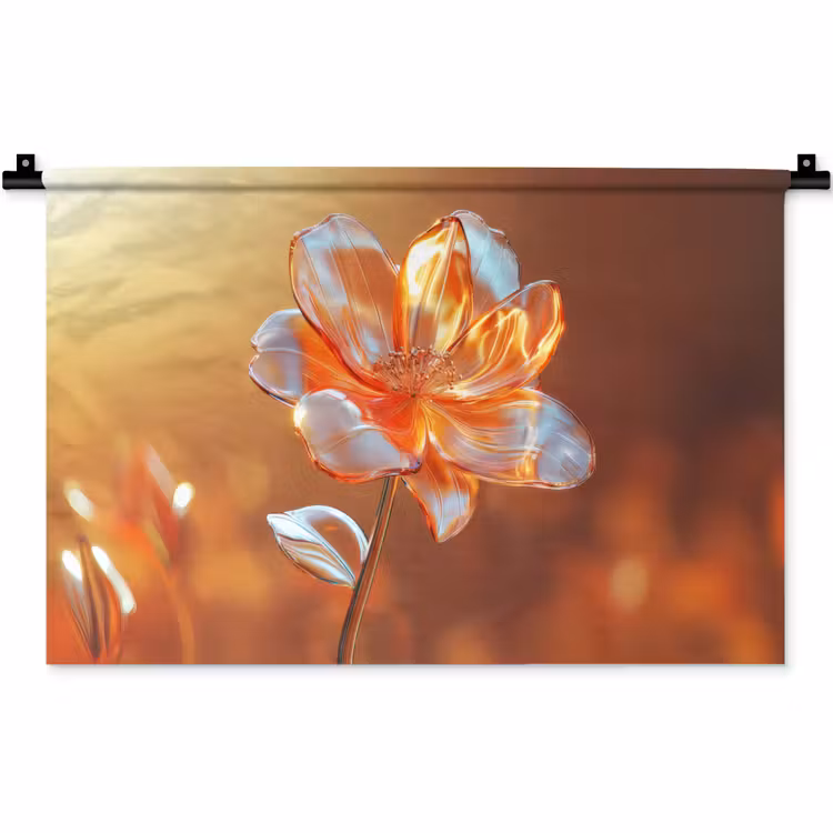 Wandkleed - Glazen - Bloem - Zonlicht — 1