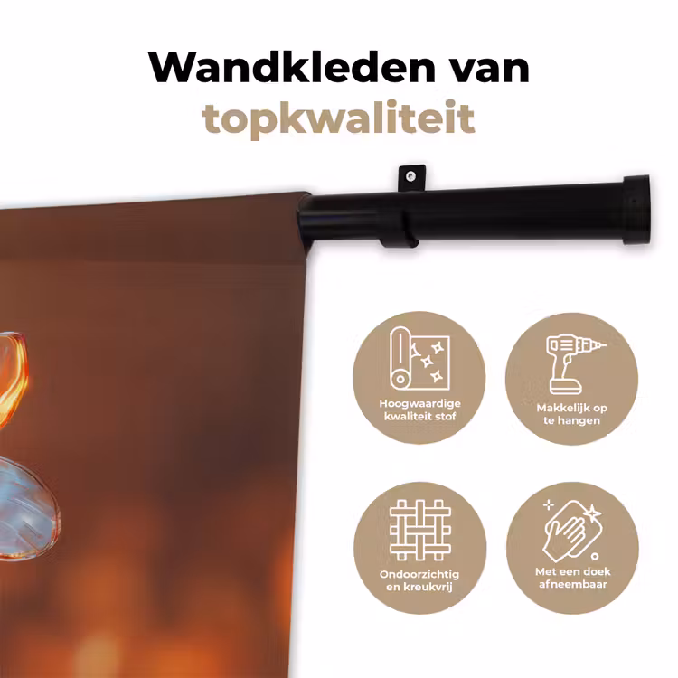 Wandkleed - Glazen - Bloem - Zonlicht — 3