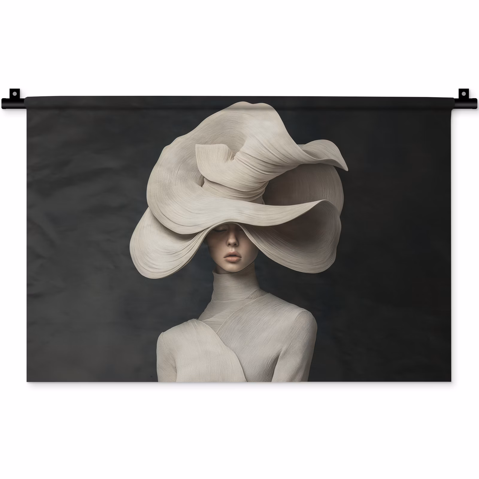 Wandkleed - Modern - Vrouw - Hoed — 1