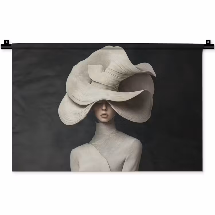 Wandkleed - Modern - Vrouw - Hoed — 1